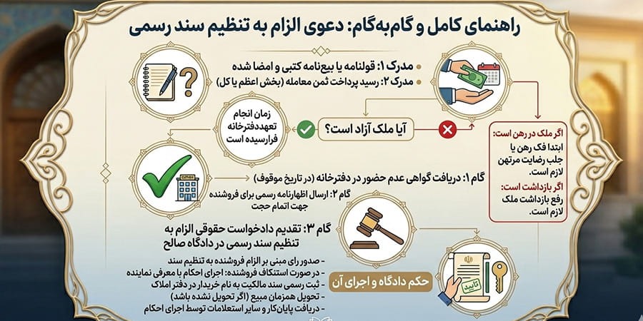 راهنمای کامل الزام به سند رسمی