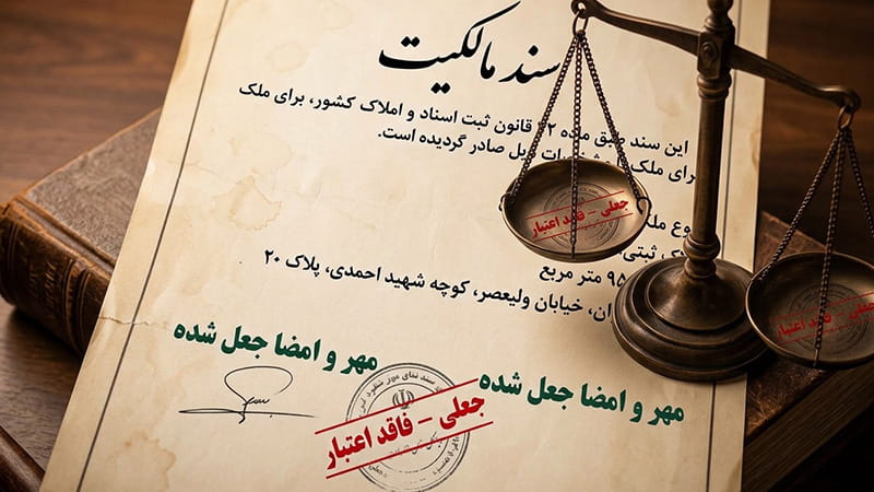 جعل سند رسمی ملک